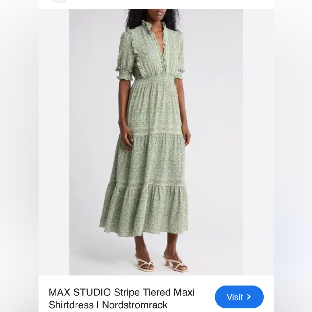 Max Studio Teal Floral Maxi Dress - Picture 2 of 6